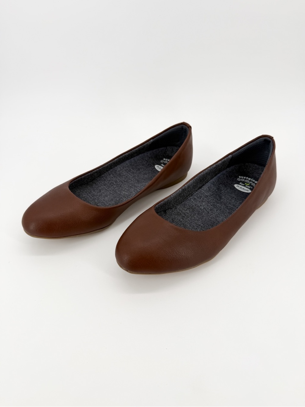 Dr. Scholl's Giorgie Ballet Flats Slip On Round Toe Cushioned Brown 7.5 Wide NEW